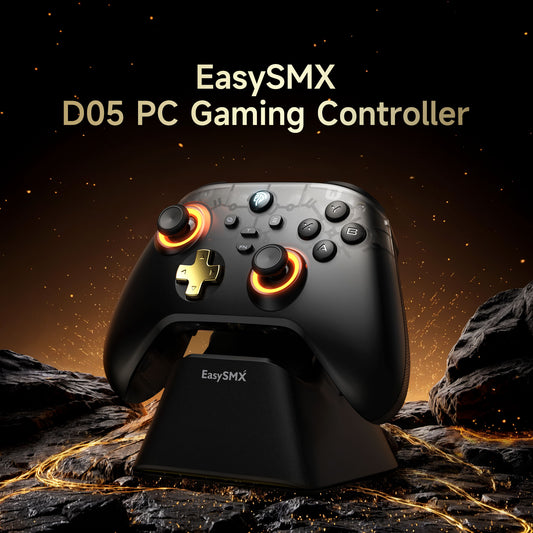 MartZilla EasySMX D05 Multi-Platform Wireless Gaming Controller with RGB Lighting, Hall Effect Triggers & Charging Dock | Compatible with PC, Android, iOS & Nintendo Switch