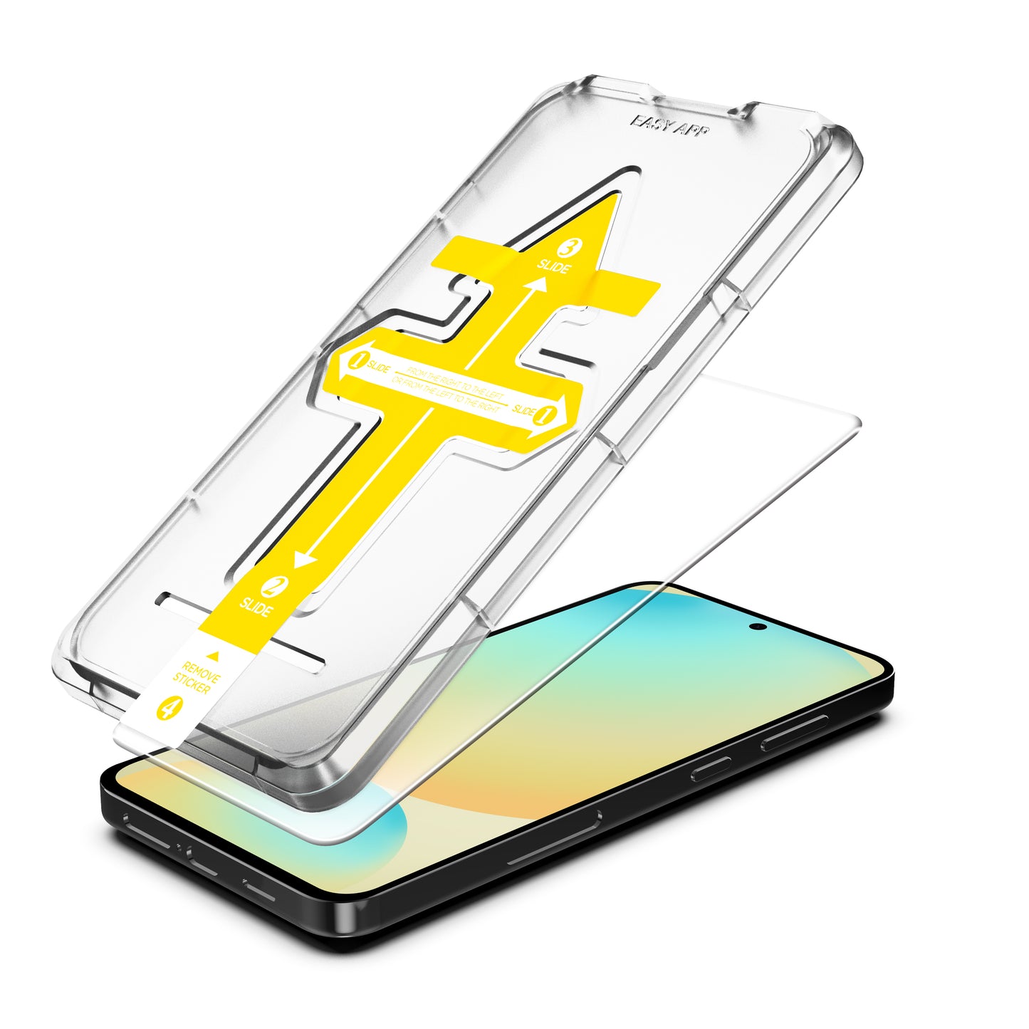 MartZilla Premium Screen Protector 9H Tempered Glass with Easy App Kit For SAMSUNG Galaxy S24 FE 5G | 2.5D Round Edge | Oleophobic Coating | Scratch Proof | Easy Installation Kit | (Pack of 1)