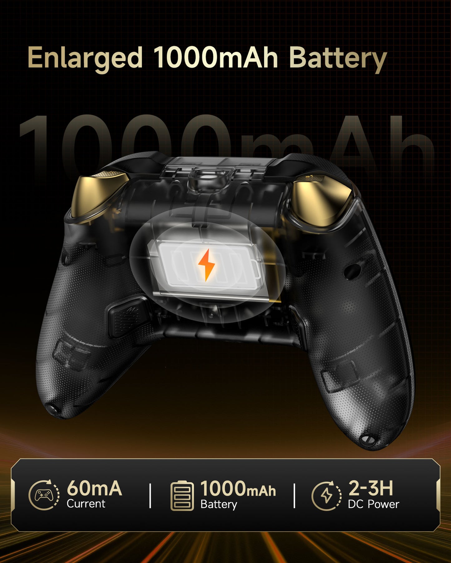 MartZilla EasySMX D05 Multi-Platform Wireless Gaming Controller with RGB Lighting, Hall Effect Triggers & Charging Dock | Compatible with PC, Android, iOS & Nintendo Switch