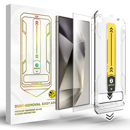 MartZilla Premium Screen Protector 9H Tempered Glass with Easy Magic Application Kit For Samsung | Auto Dust Removal | Easy Installation Kit |