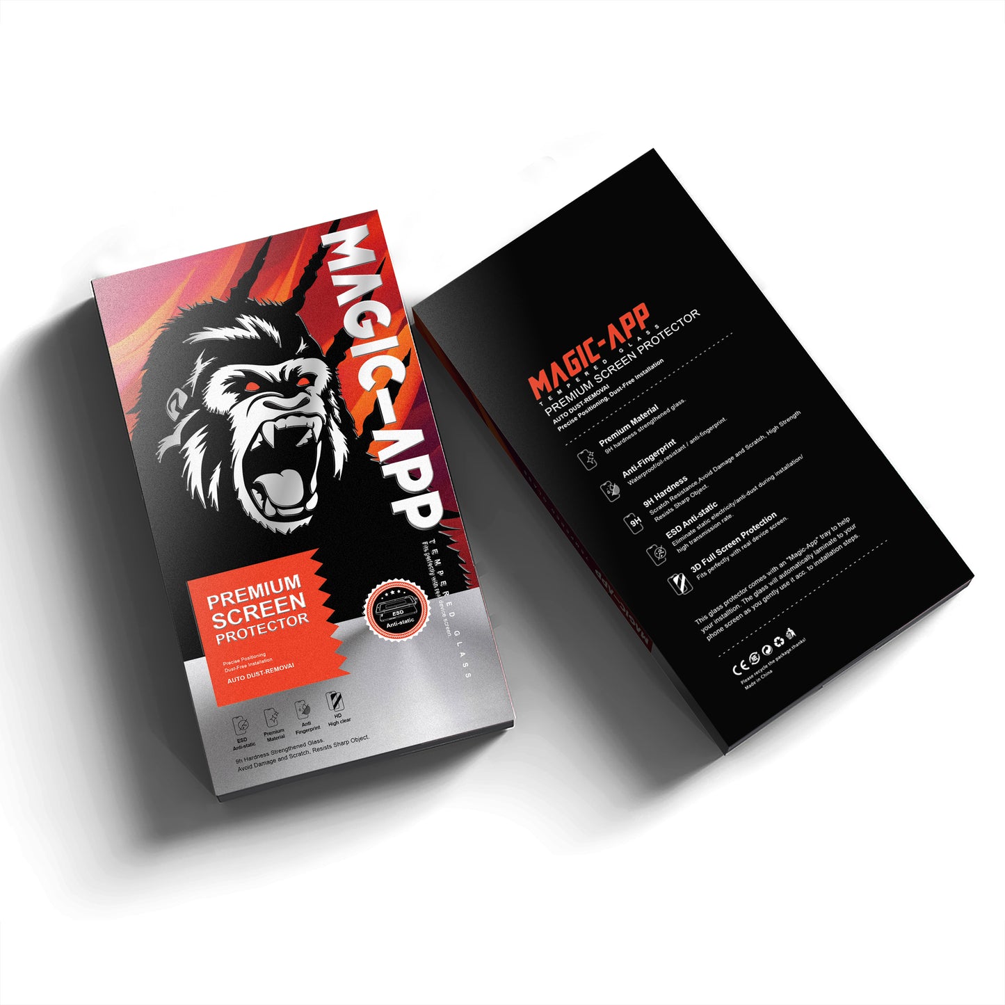 Martzilla Premium Screen Protector 9H Tempered Glass with Easy Magic Application Kit | Auto Dust Removal | Easy Installation Kit | (Pack of 1)